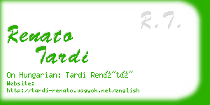 renato tardi business card